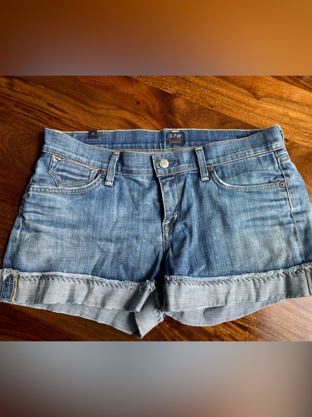 Citizens Of Humanity Blue Denim Jean Shorts